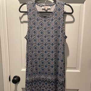 Sleeveless dress. The Loft. Blue. Size L.